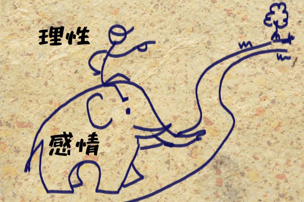 象と象使い　理性と勘定の関係図